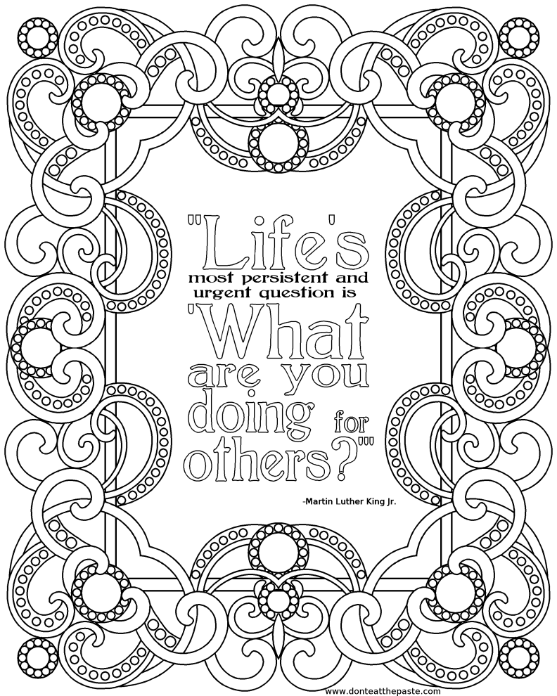 Free Printable Quote Coloring Pages Free Printable Quote Coloring Pages