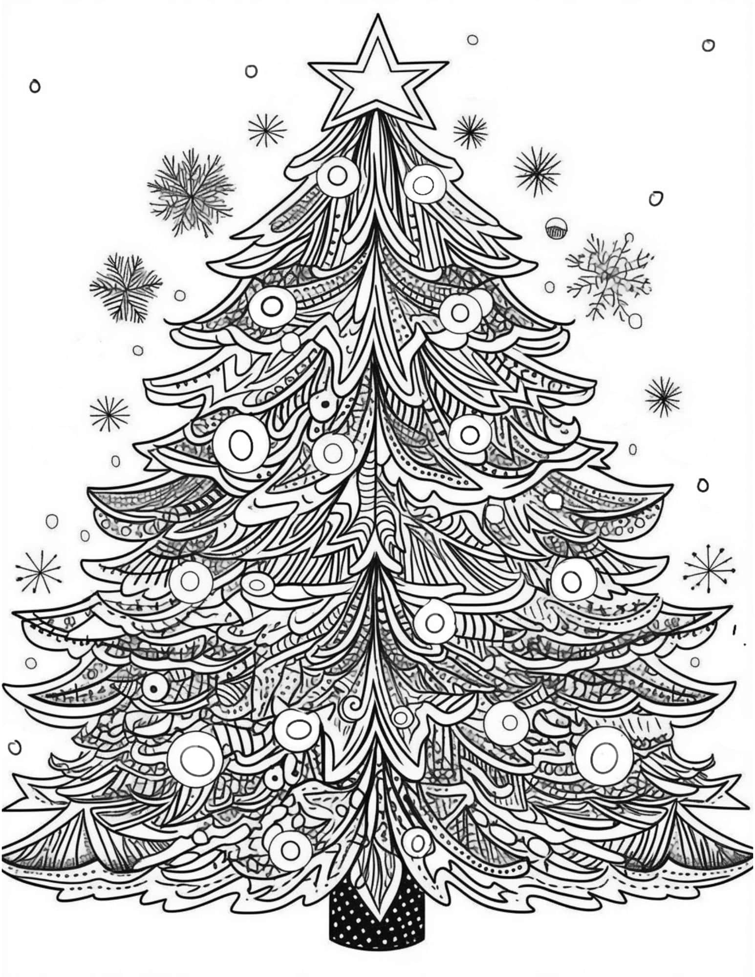 10 Christmas Tree Coloring Pages Printable For Adults 10 Christmas Tree Coloring Pages Printable For Adults