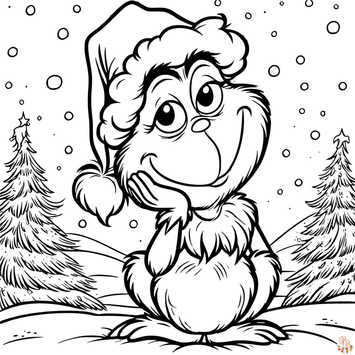 Printable Grinch Coloring Pages Printable Grinch Coloring Pages
