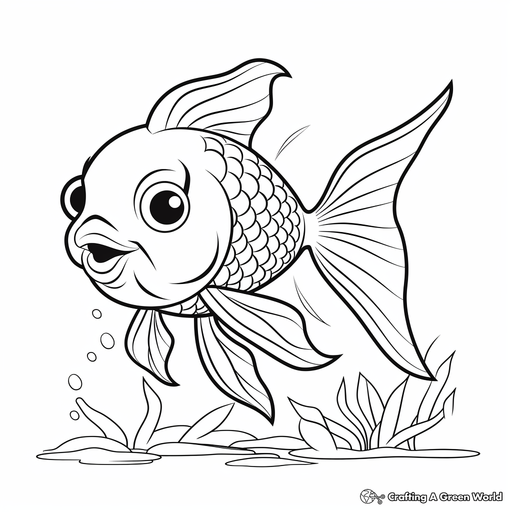 10 Goldfish Coloring Pages Printable For Adults