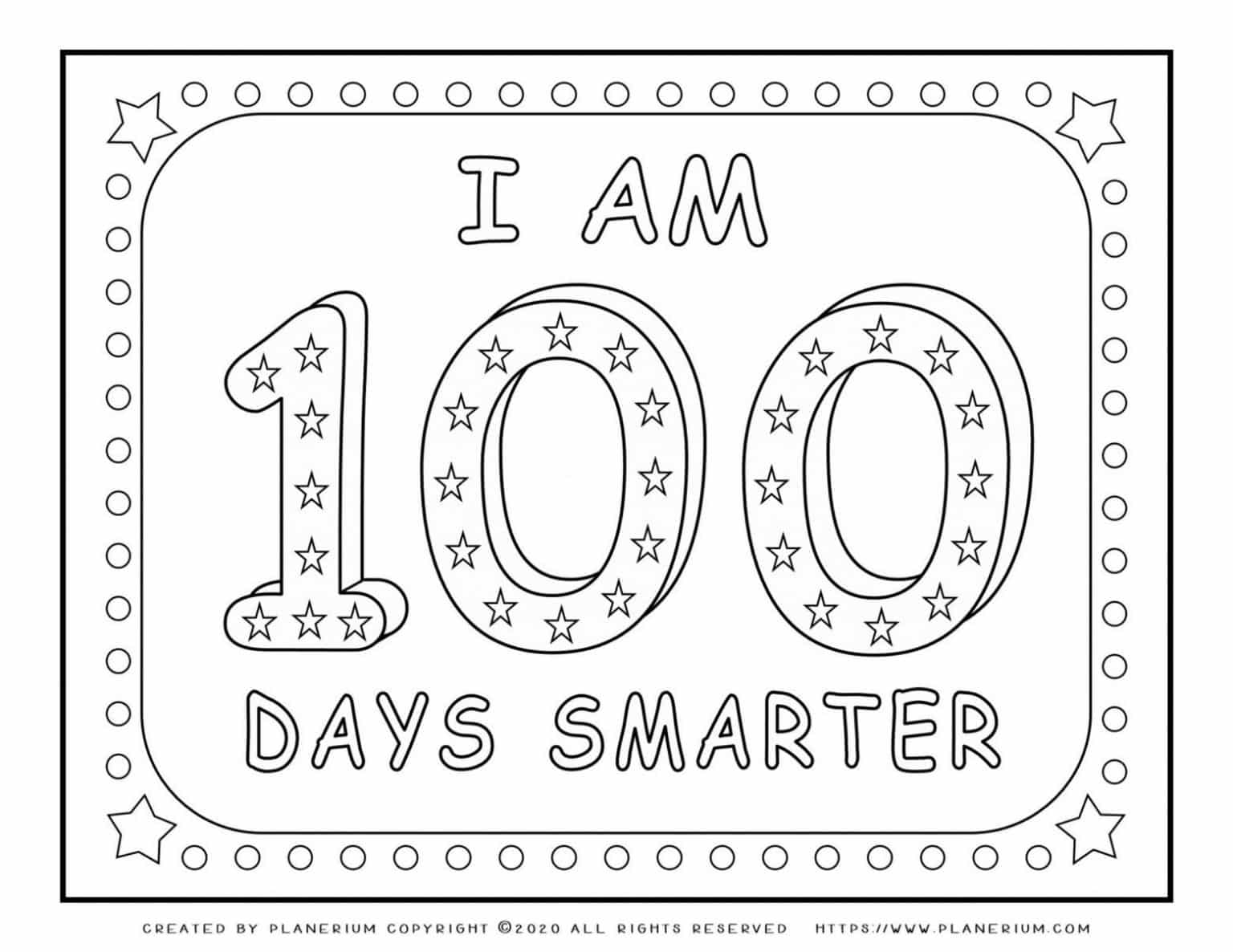 100 Day Coloring Sheet Coloring Pages 100 Day Coloring Sheet Coloring Pages