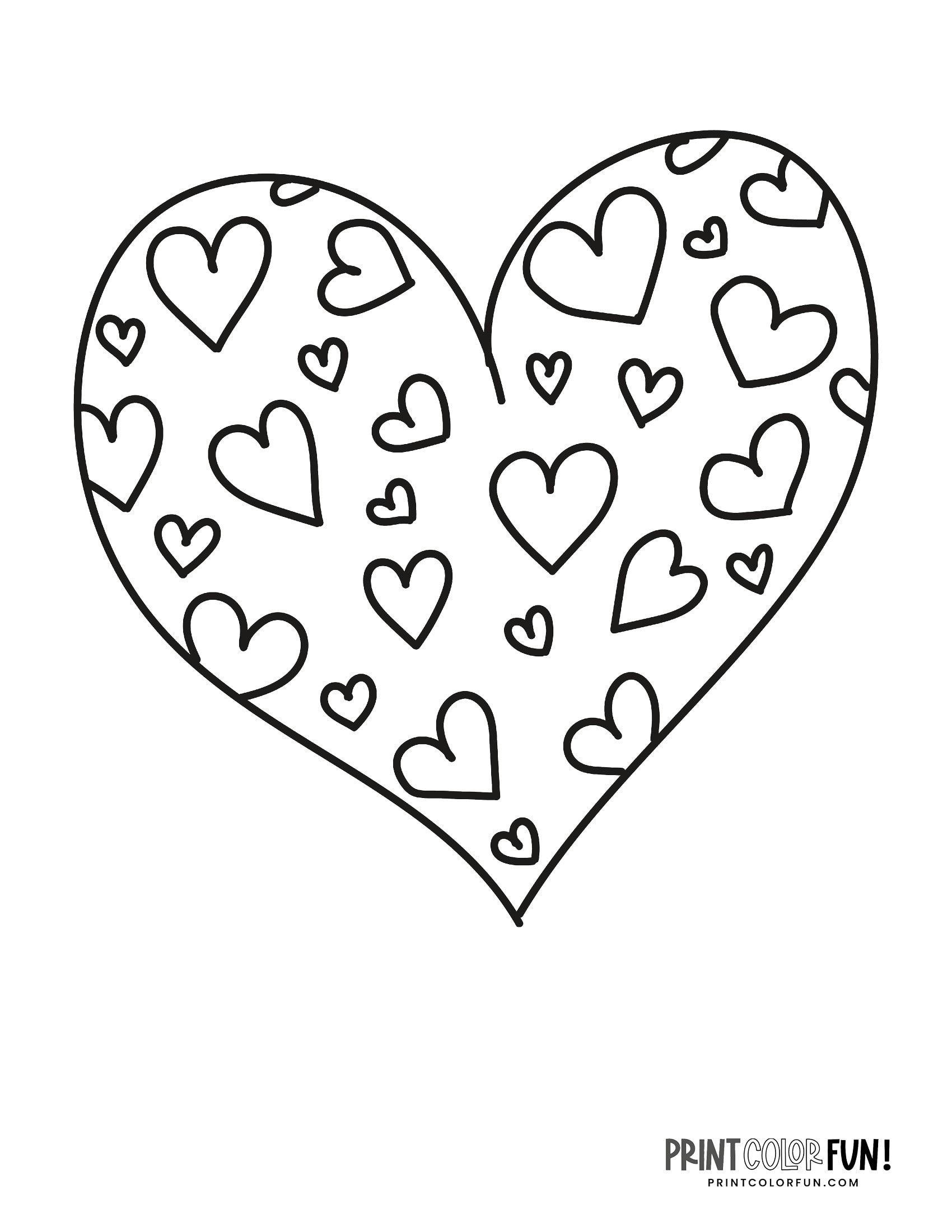 100 Printable Heart Coloring Pages A Huge Collection Of Hearts For 100 Printable Heart Coloring Pages A Huge Collection Of Hearts For