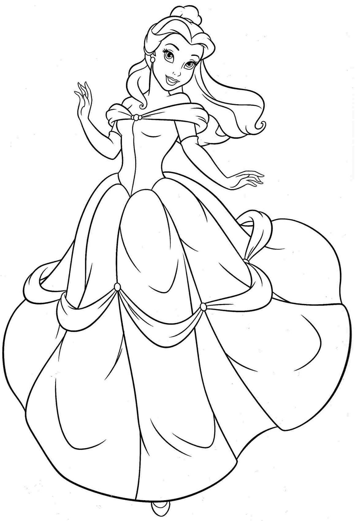 Printable Belle Coloring Pages