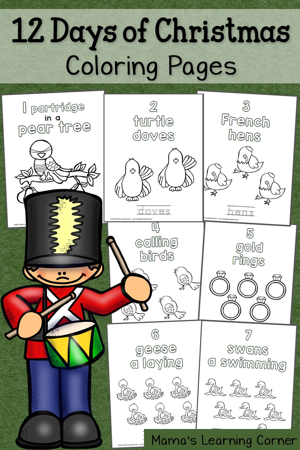 12 Days Of Christmas Coloring Pages Mamas Learning Corner 12 Days Of Christmas Coloring Pages Mamas Learning Corner