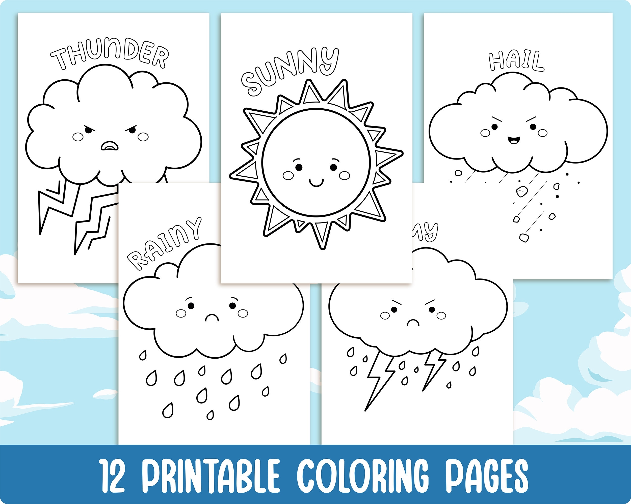 Weather Printable Coloring Pages Weather Printable Coloring Pages