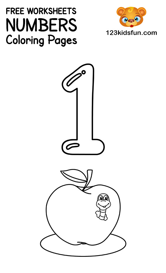 Free Printable Number Coloring Pages Free Printable Number Coloring Pages