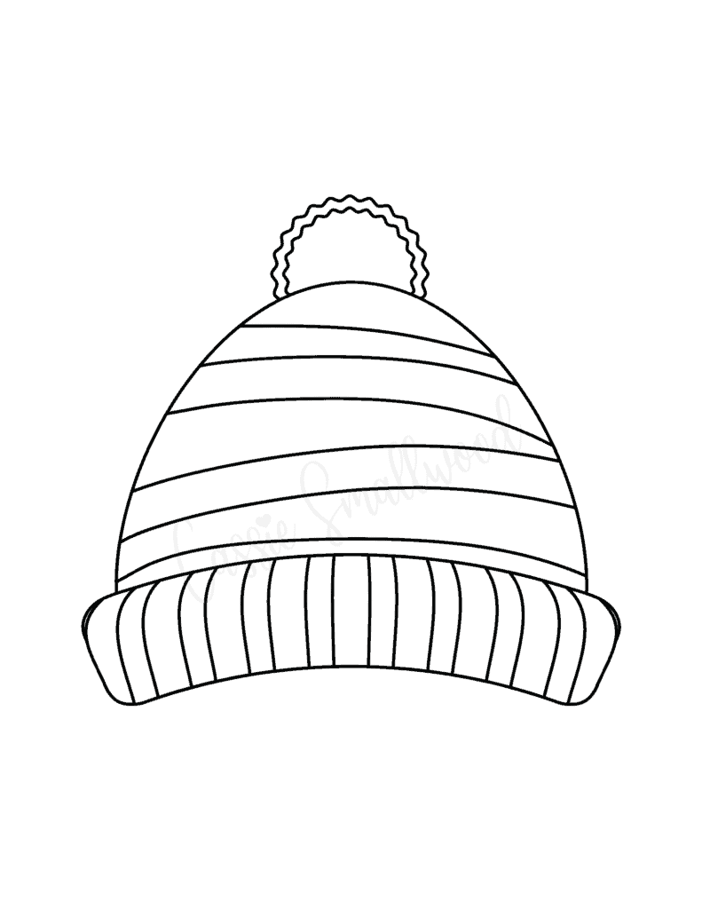Free Printable Winter Hat Coloring Pages Free Printable Winter Hat Coloring Pages
