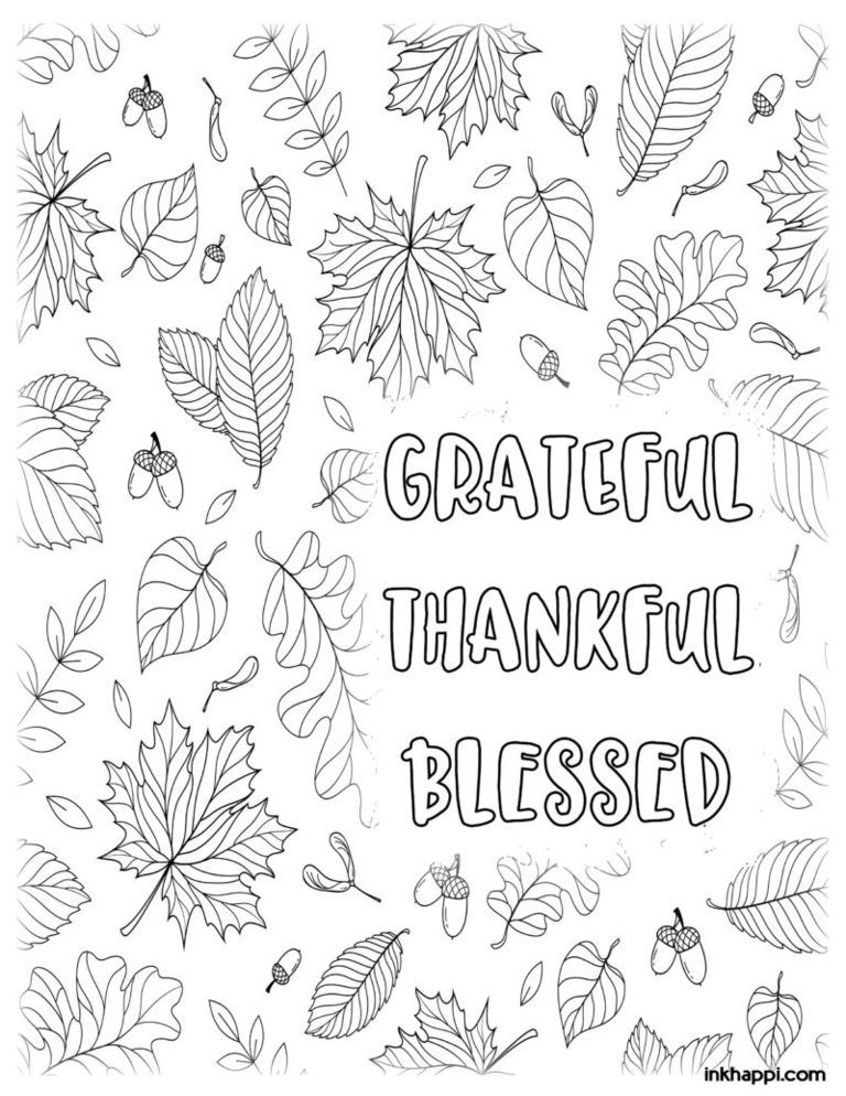 Free Printable Gratitude Coloring Pages Free Printable Gratitude Coloring Pages
