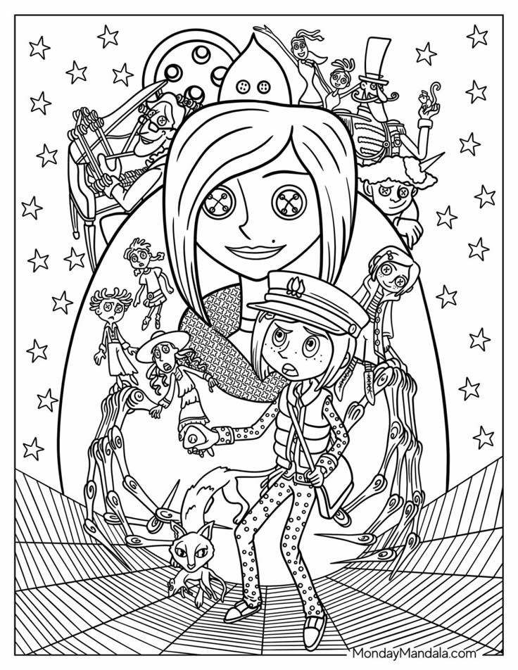 20 Coraline Coloring Pages Free PDF Printables Coloring Pages 20 Coraline Coloring Pages Free PDF Printables Coloring Pages