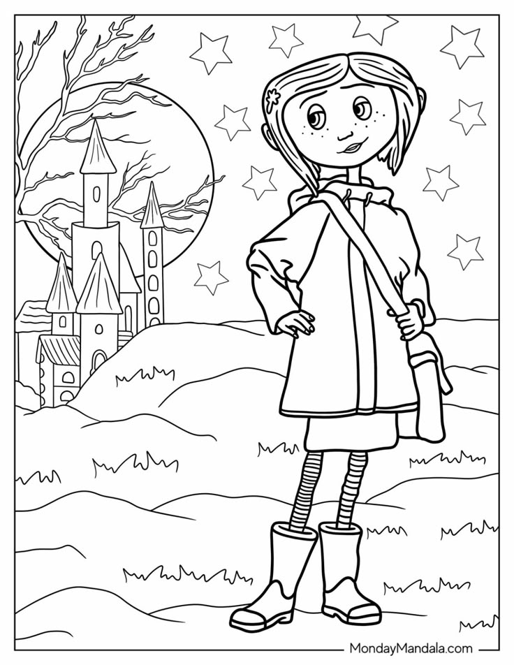 Coraline Printable Coloring Pages Coraline Printable Coloring Pages