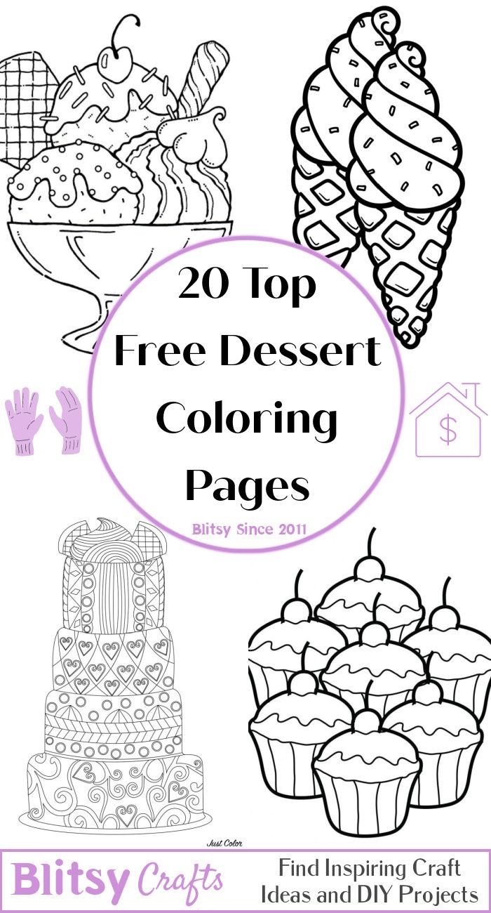 Dessert Coloring Pages Printable