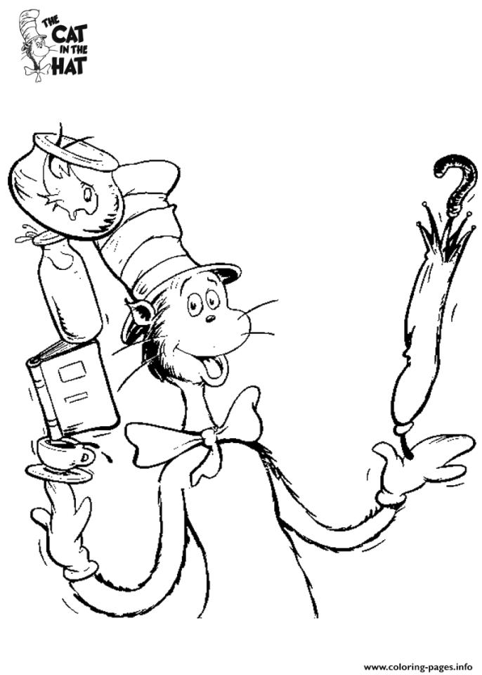 20 Free Printable Cat In The Hat Coloring Pages EverFreeColoring 20 Free Printable Cat In The Hat Coloring Pages EverFreeColoring