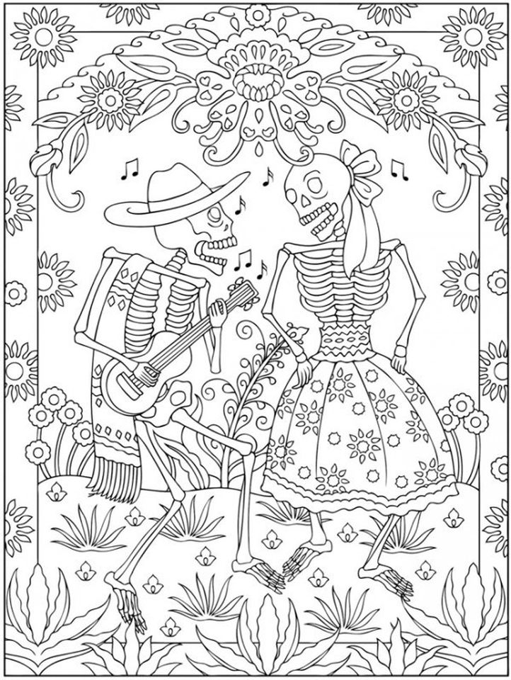 20 Free Printable Day Of The Dead Coloring Pages EverFreeColoring 20 Free Printable Day Of The Dead Coloring Pages EverFreeColoring