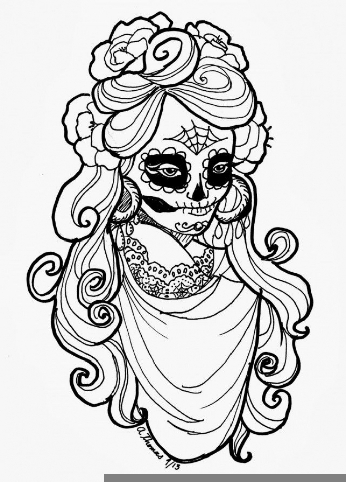 Printable Dia De Los Muertos Coloring Pages Printable Dia De Los Muertos Coloring Pages