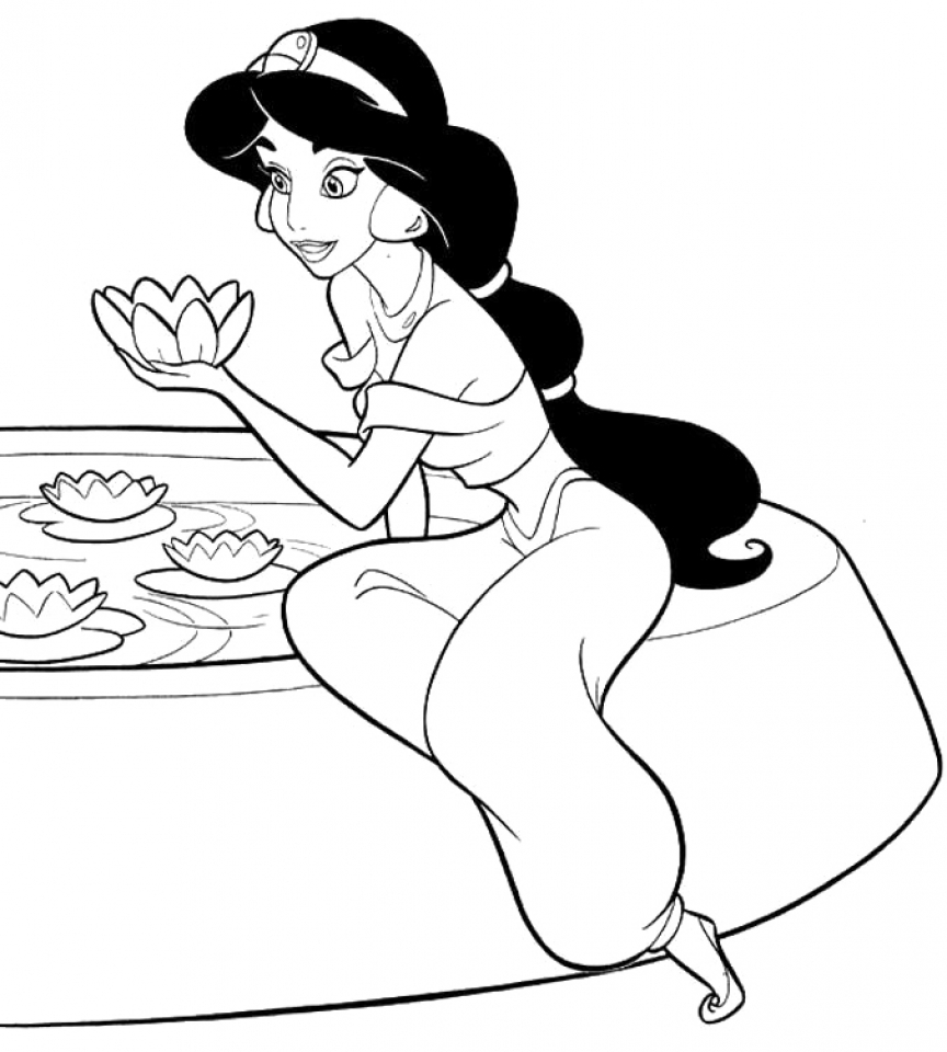 20 Free Printable Disney Princess Jasmine Coloring Pages 20 Free Printable Disney Princess Jasmine Coloring Pages