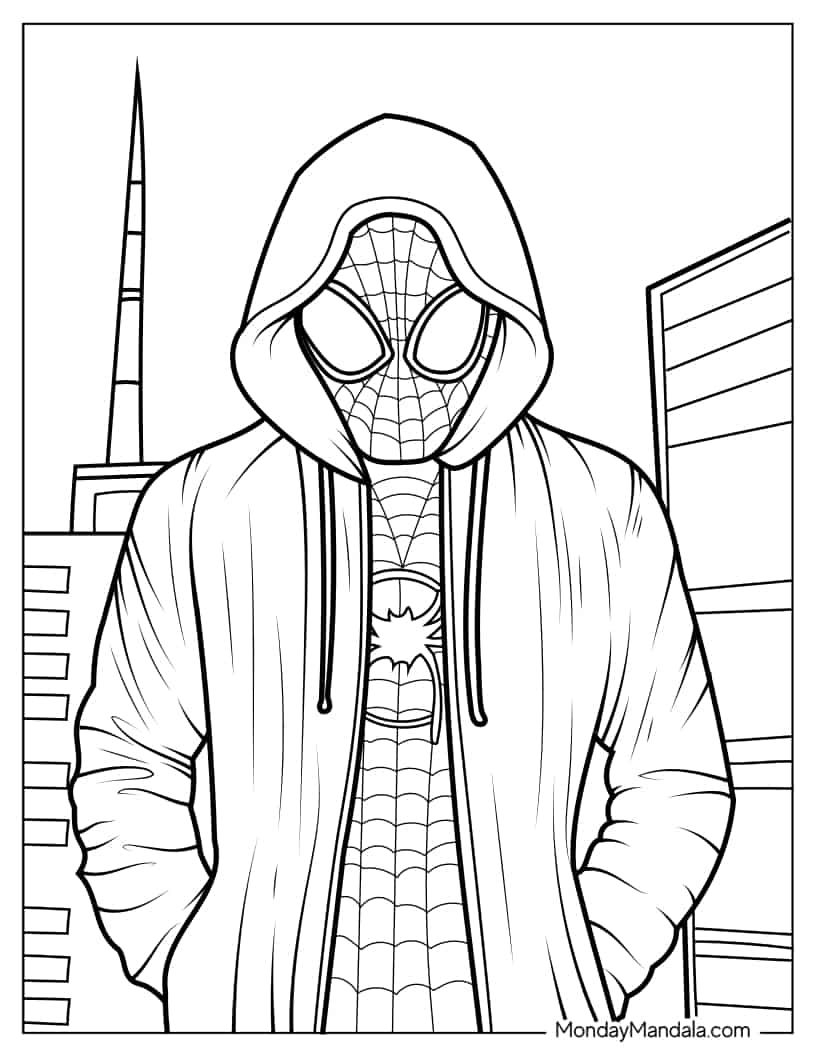 20 Miles Morales Coloring Pages Free PDF Printables Spiderman
