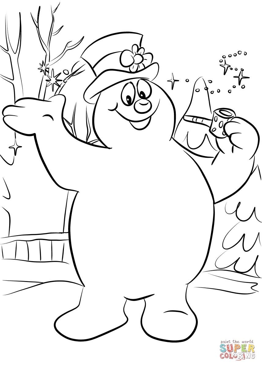 Frosty The Snowman Printable Coloring Pages Frosty The Snowman Printable Coloring Pages
