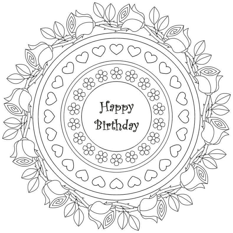 25 Free Printable Happy Birthday Coloring Pages 25 Free Printable Happy Birthday Coloring Pages