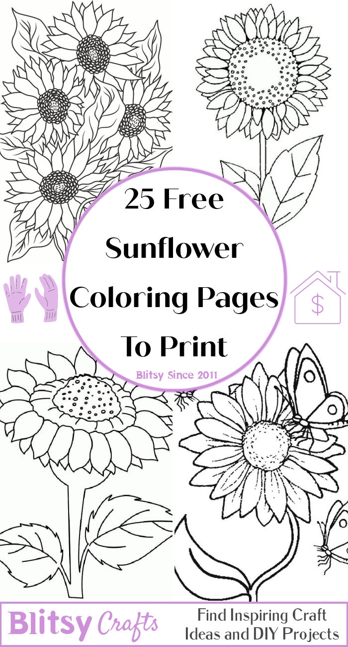 25 Free Sunflower Coloring Pages For Kids And Adults 25 Free Sunflower Coloring Pages For Kids And Adults