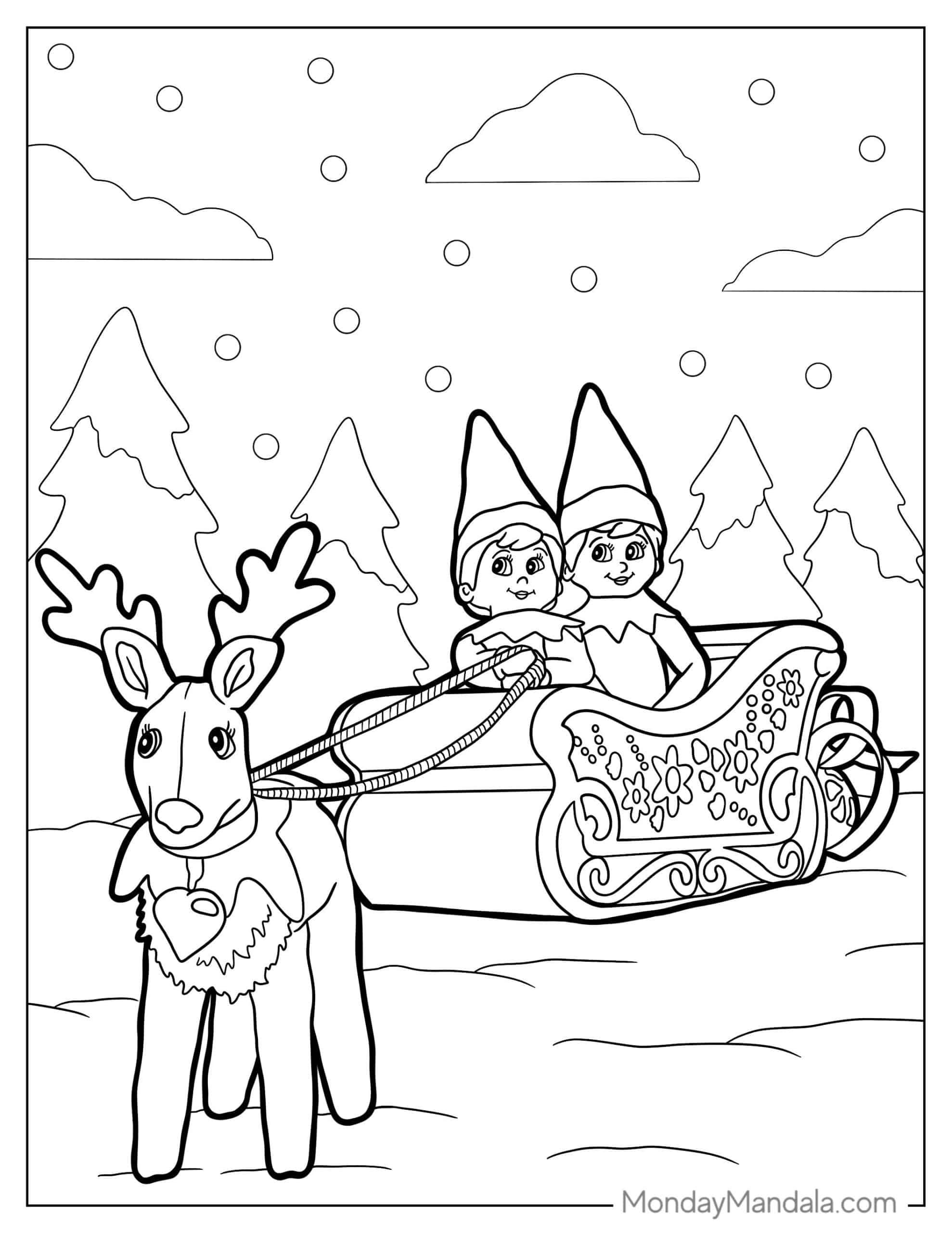 26 Elf On The Shelf Coloring Pages Free PDF Printables Christmas