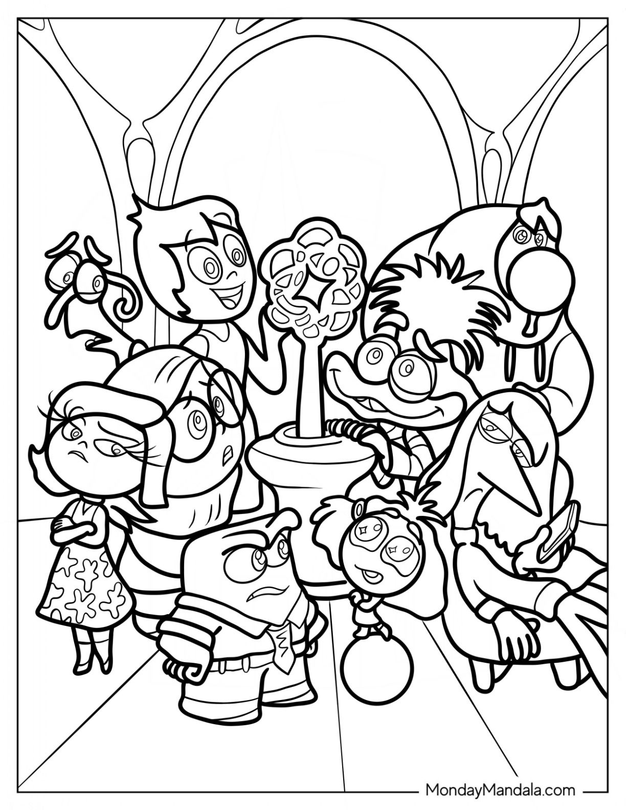 Printable Inside Out 2 Characters Coloring Pages Printable Inside Out 2 Characters Coloring Pages