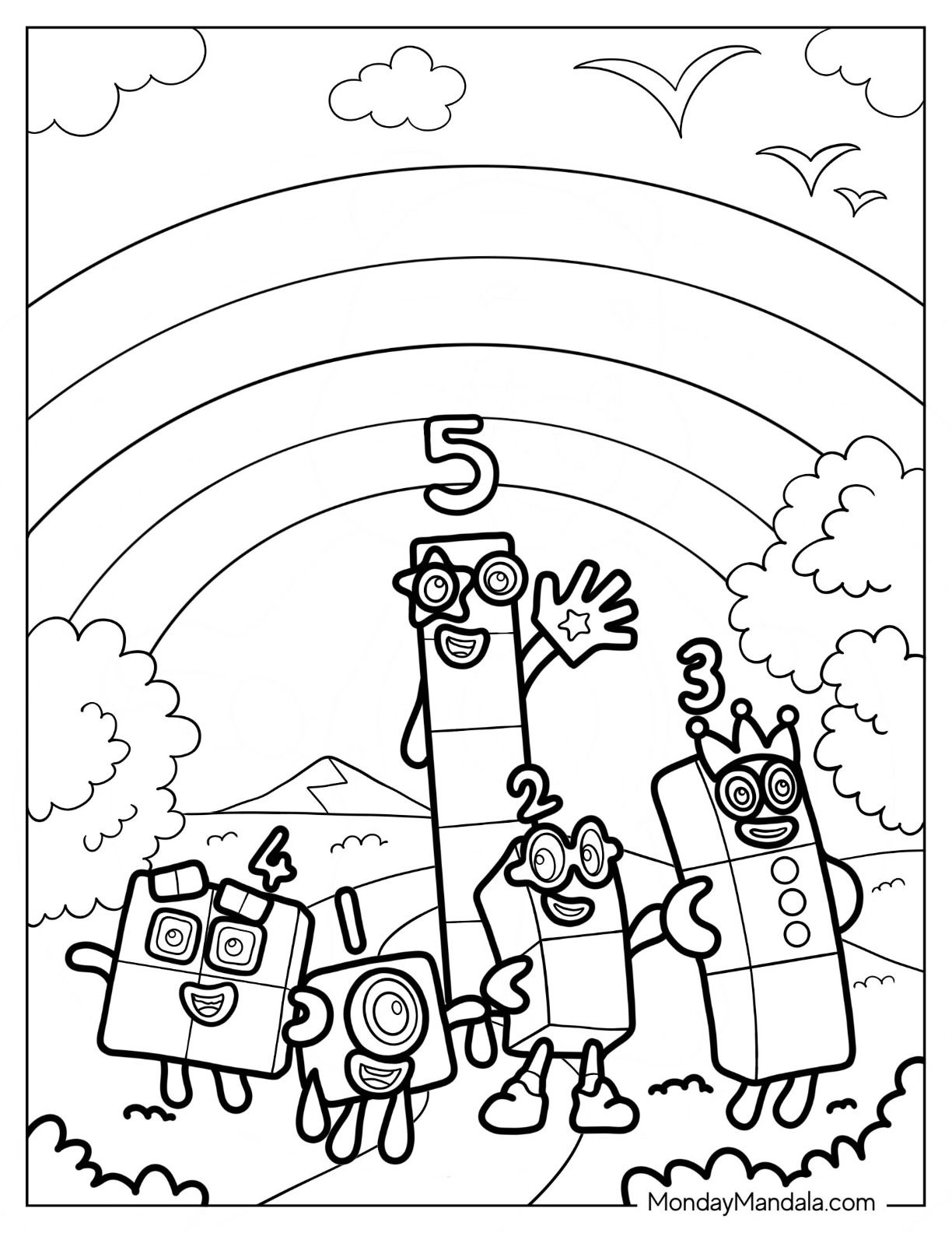 Printable Numberblock Coloring Pages Printable Numberblock Coloring Pages