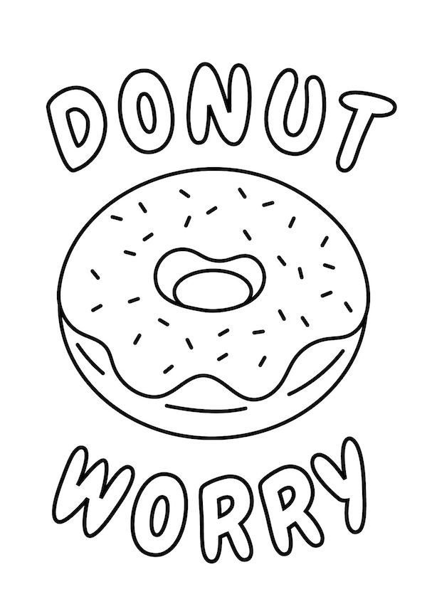 Donut Printable Coloring Pages Donut Printable Coloring Pages