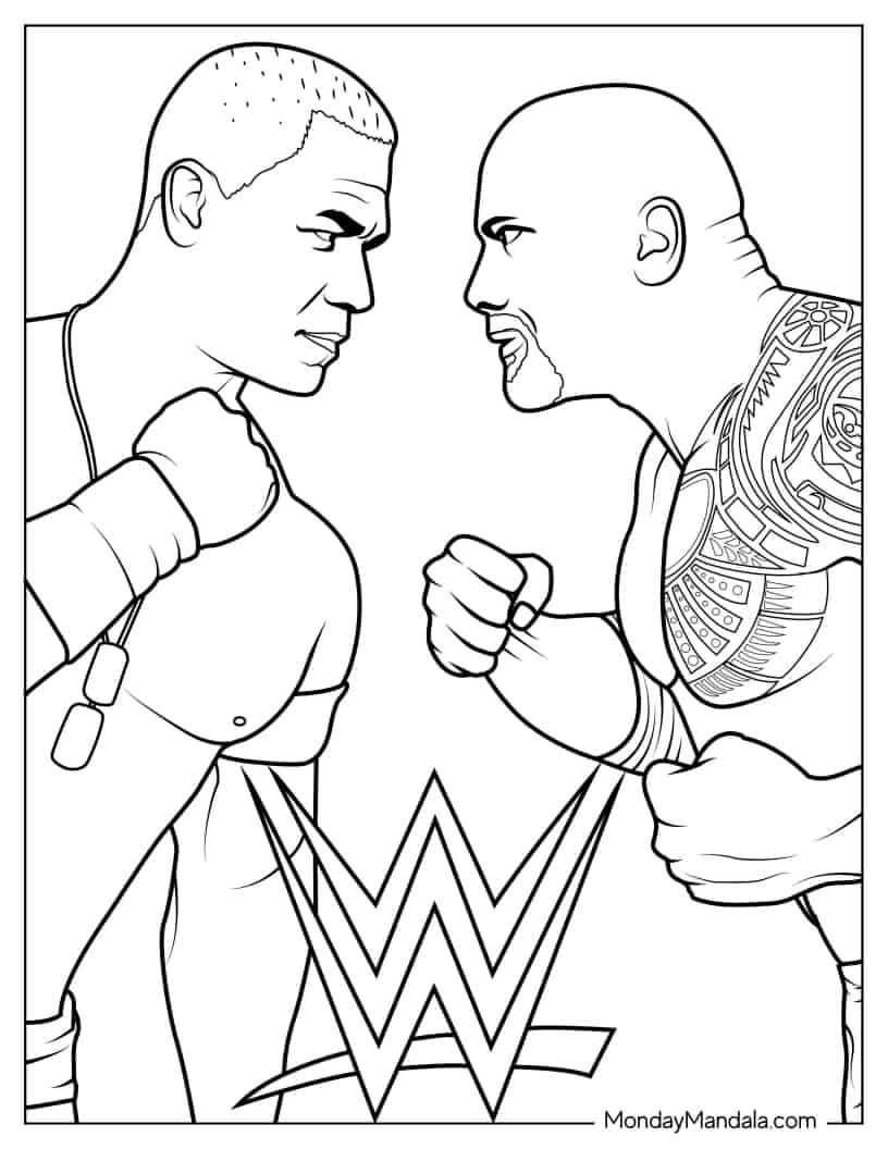 Printable Wwe Coloring Pages Printable Wwe Coloring Pages
