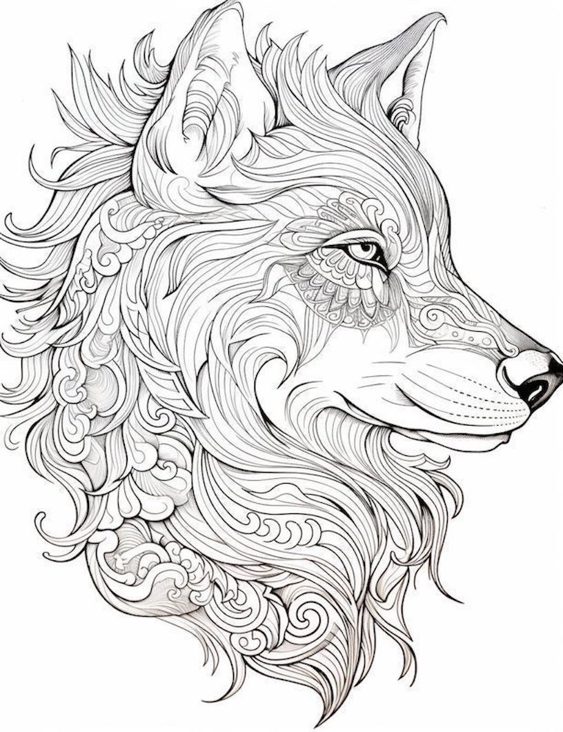 32 Majestic Wolf Coloring Pages For Kids And Adults 32 Majestic Wolf Coloring Pages For Kids And Adults