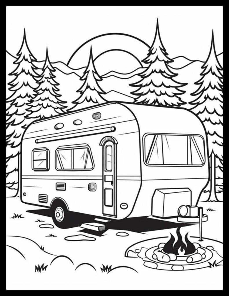 Free Printable Camper Coloring Pages Free Printable Camper Coloring Pages