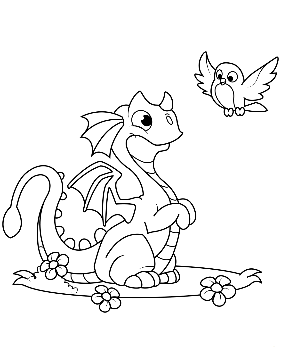 Cute Dragon Coloring Pages Printable Cute Dragon Coloring Pages Printable