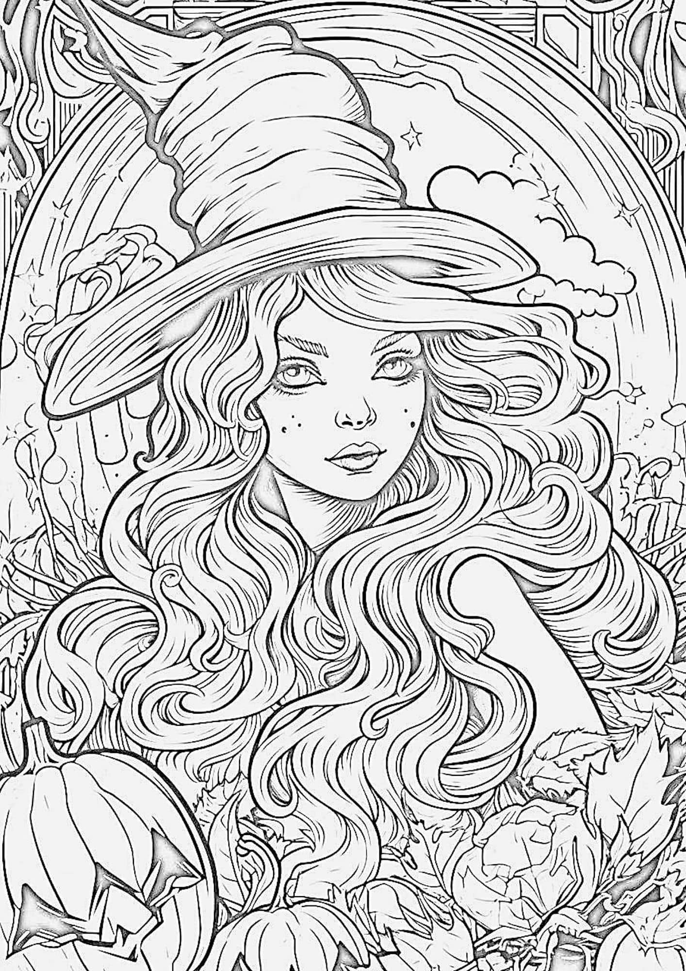 38 Captivating Witch Coloring Pages For Kids And Adults 38 Captivating Witch Coloring Pages For Kids And Adults