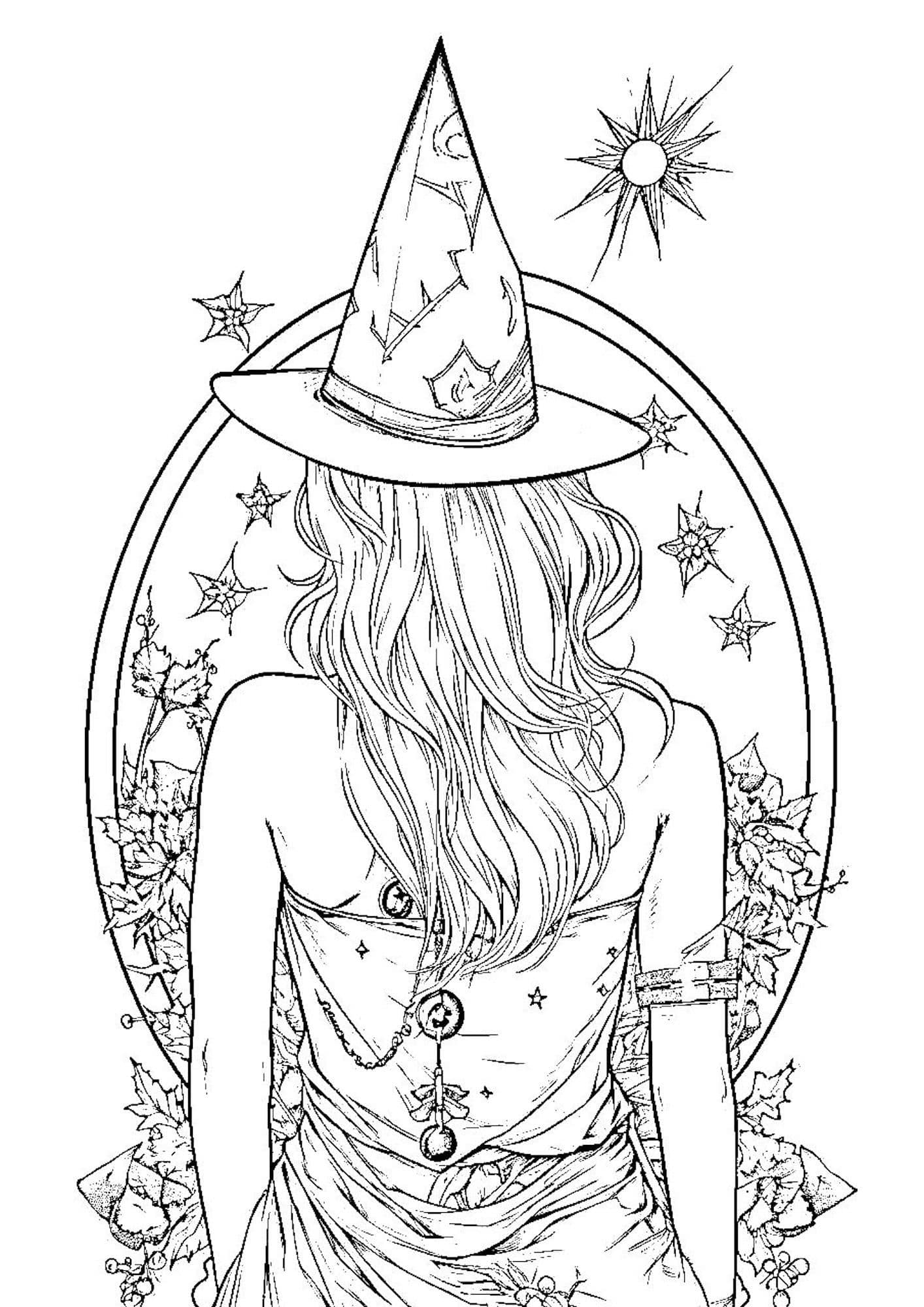 38 Captivating Witch Coloring Pages For Kids And Adults 38 Captivating Witch Coloring Pages For Kids And Adults