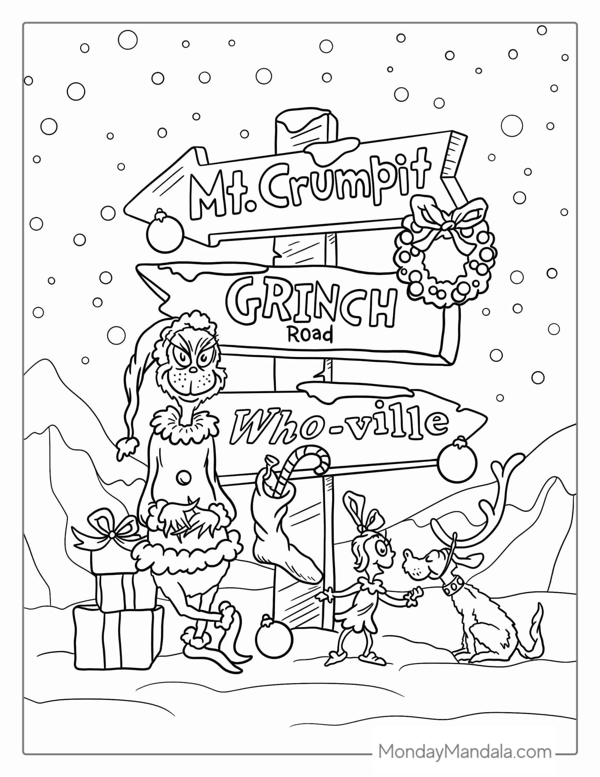38 Grinch Coloring Pages Free PDF Printables In 2023 Grinch