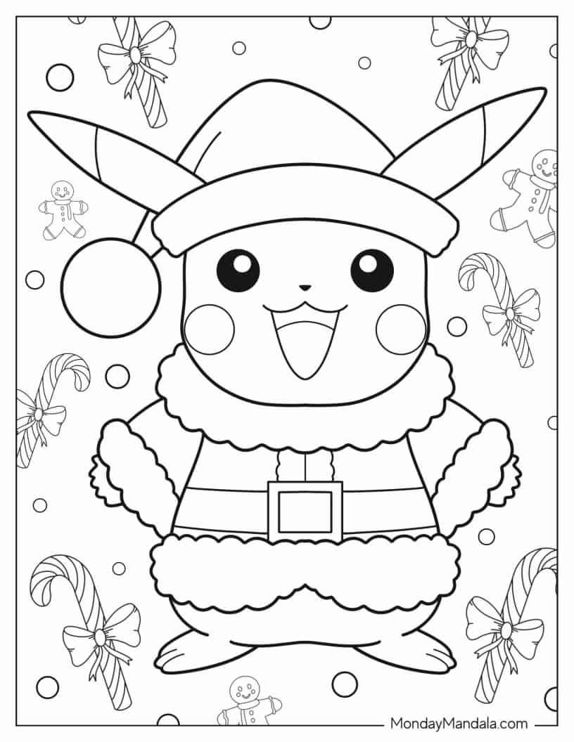 38 Pikachu Coloring Pages Free PDF Printables Christmas Coloring 38 Pikachu Coloring Pages Free PDF Printables Christmas Coloring