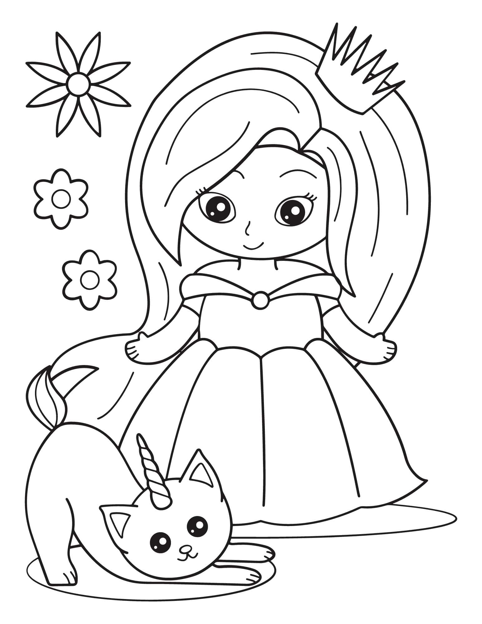 Printable Cute Princess Coloring Pages Printable Cute Princess Coloring Pages