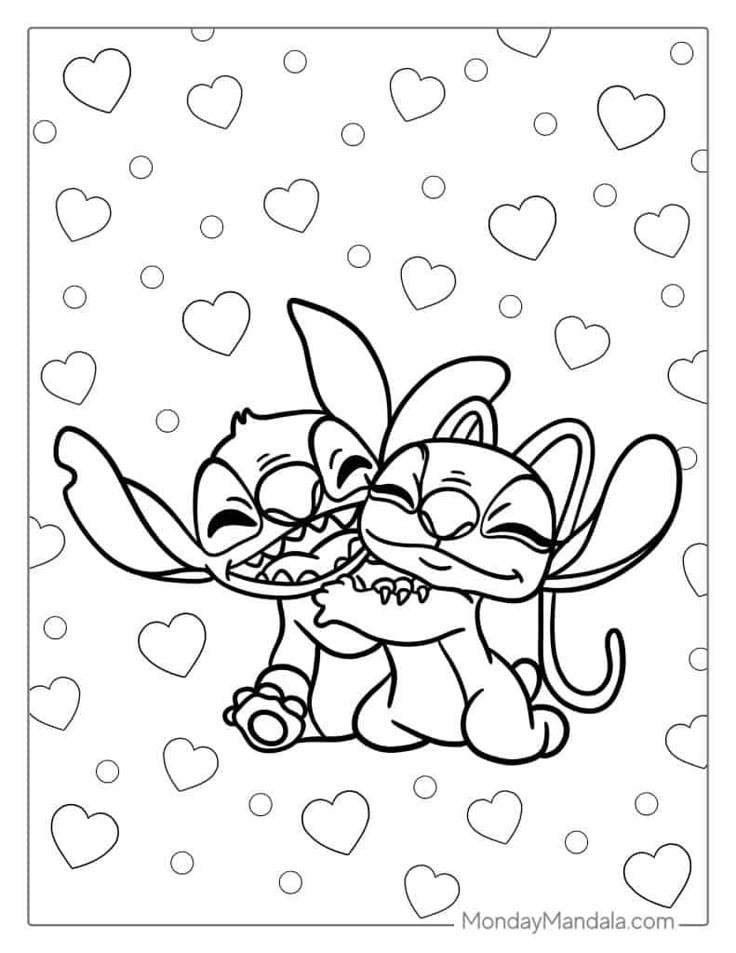 Free Printable Stitch Christmas Coloring Pages