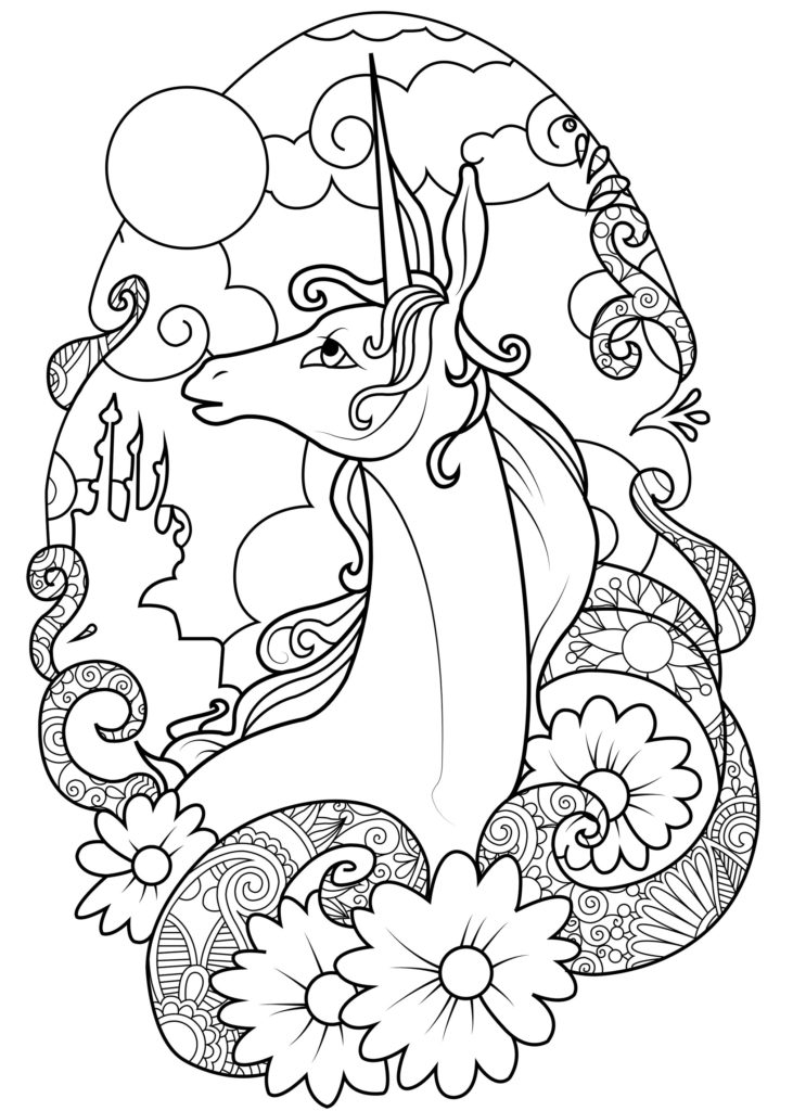 48 Adorable Unicorn Coloring Pages For Girls And Adults Print And Color