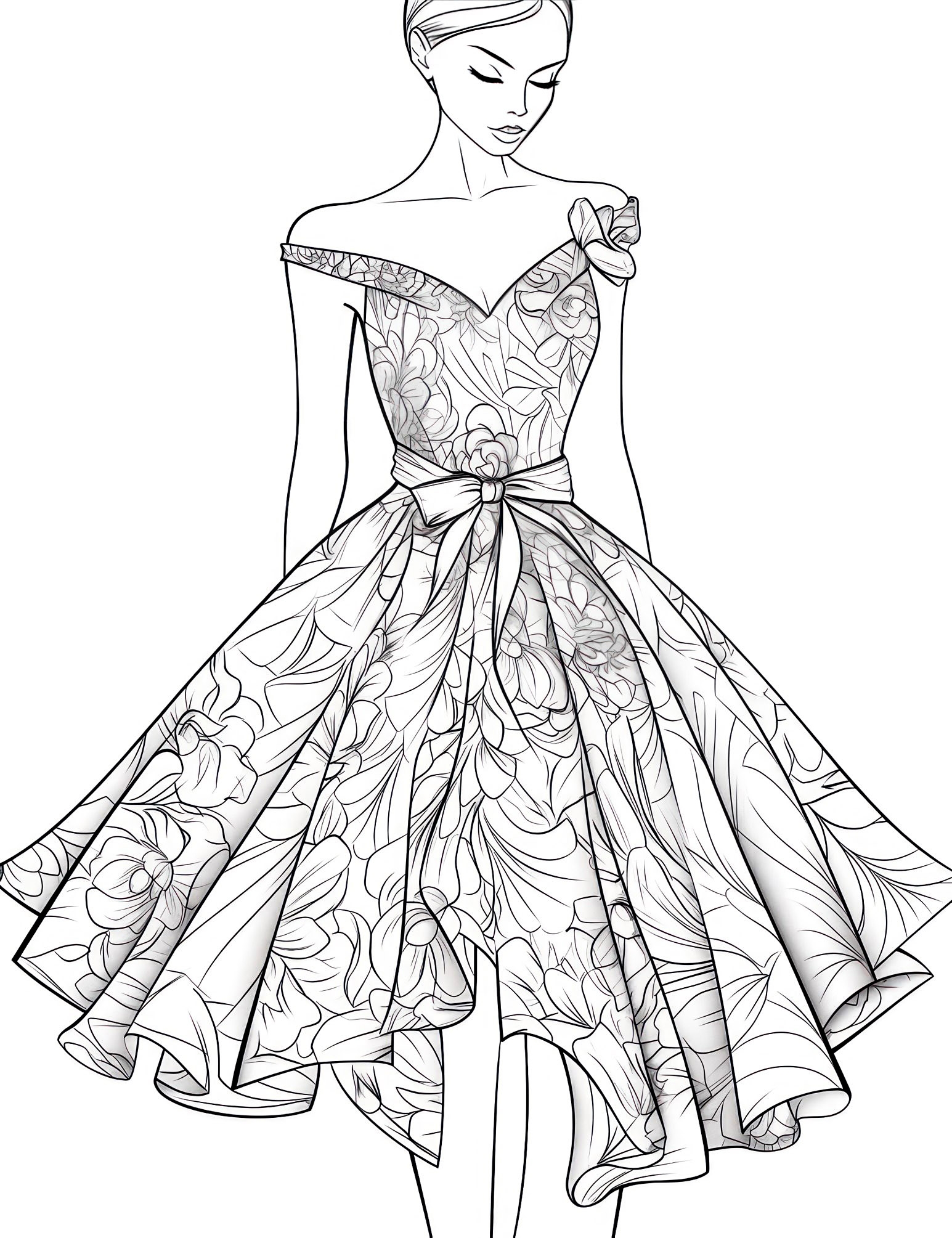 Printable Fashion Coloring Pages Printable Fashion Coloring Pages