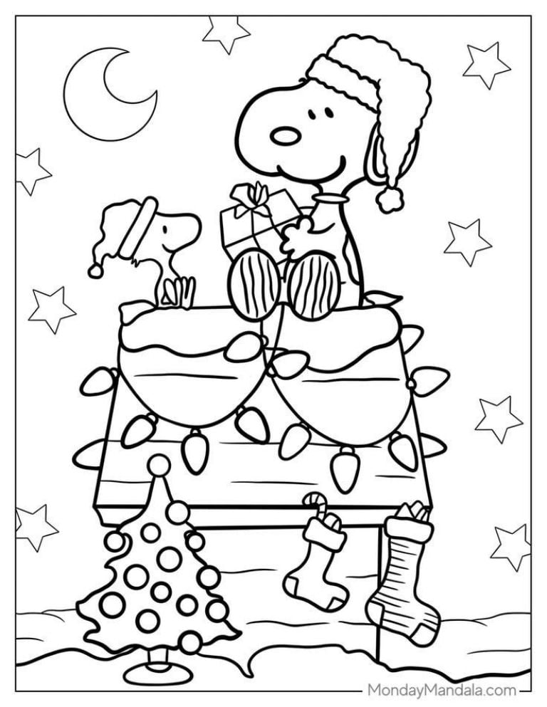 Peanuts Christmas Coloring Pages Printable Peanuts Christmas Coloring Pages Printable