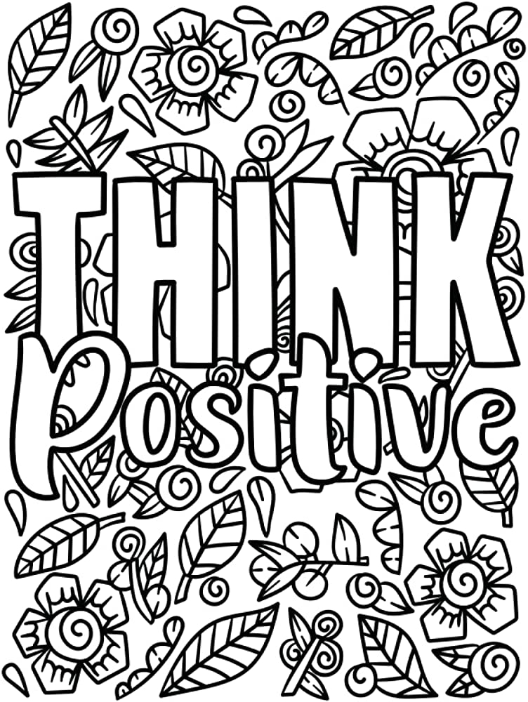 Positive Coloring Pages Printable Positive Coloring Pages Printable