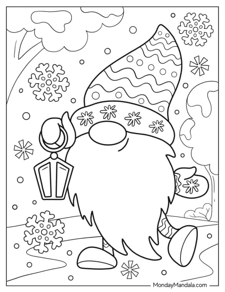 Winter Color Pages Printable
