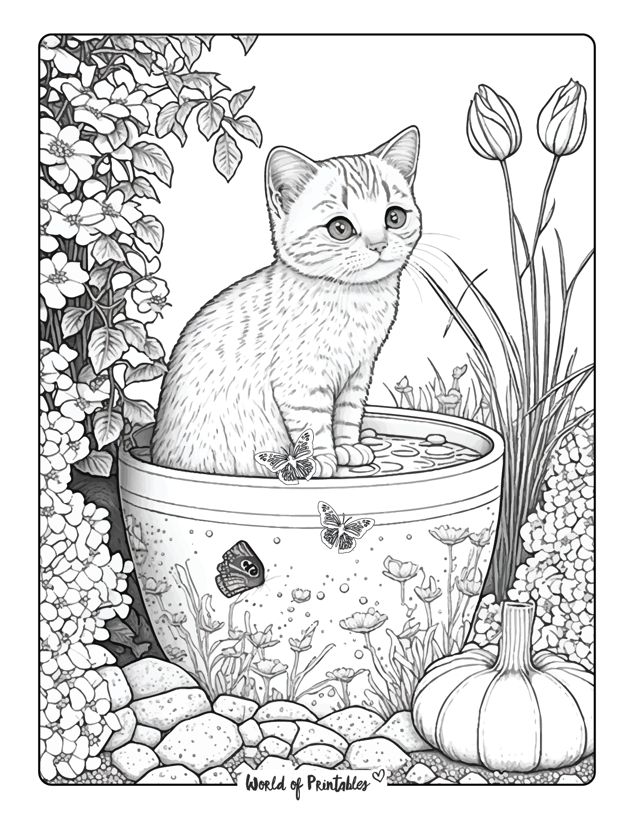 56 Cat Coloring Pages Free PDF Printables 55 OFF