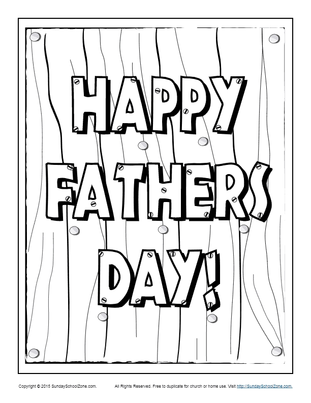 Printable Father'S Day Coloring Pages