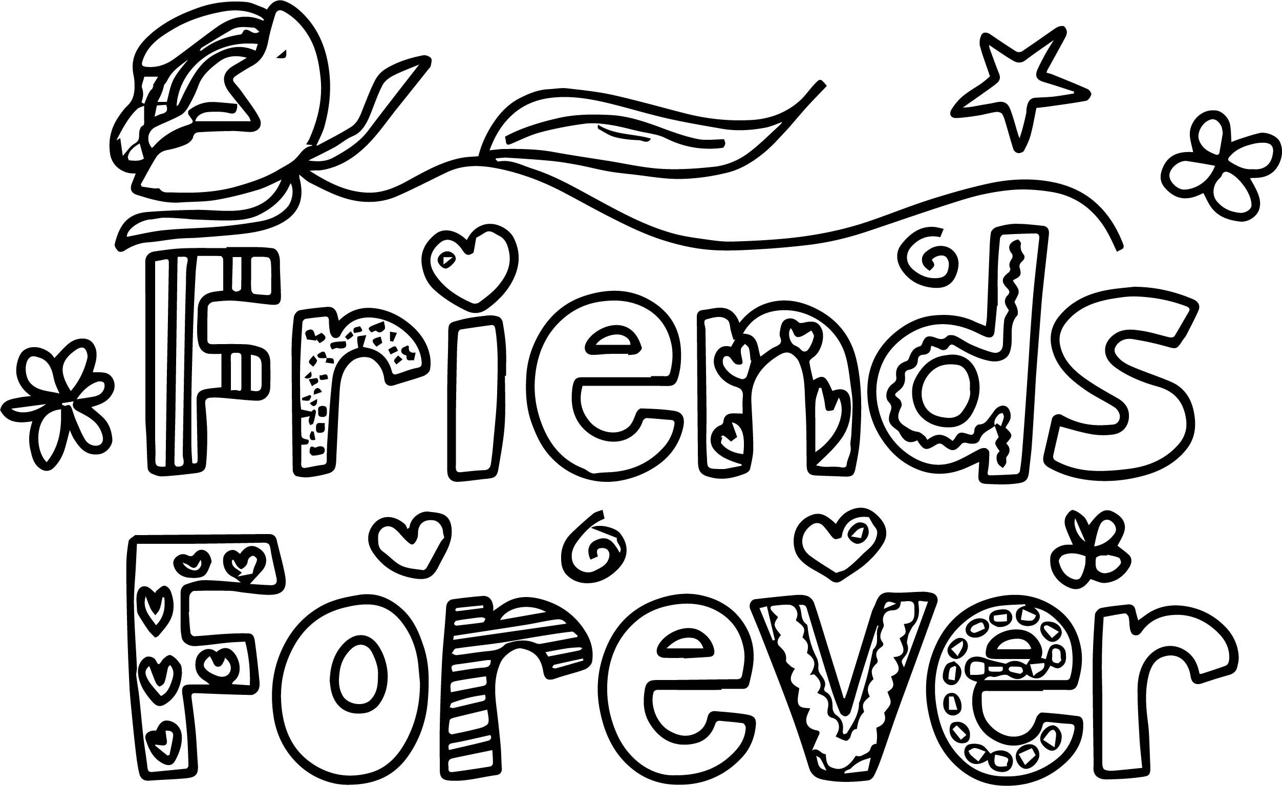 Friendship Printable Coloring Pages