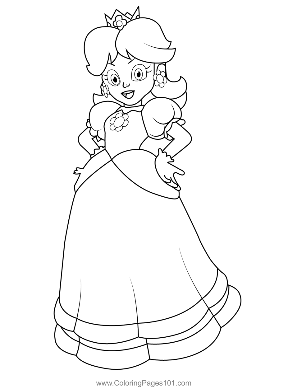 78 Free Printable Daisy Coloring Pages Mario Alysonra Vrogue Co