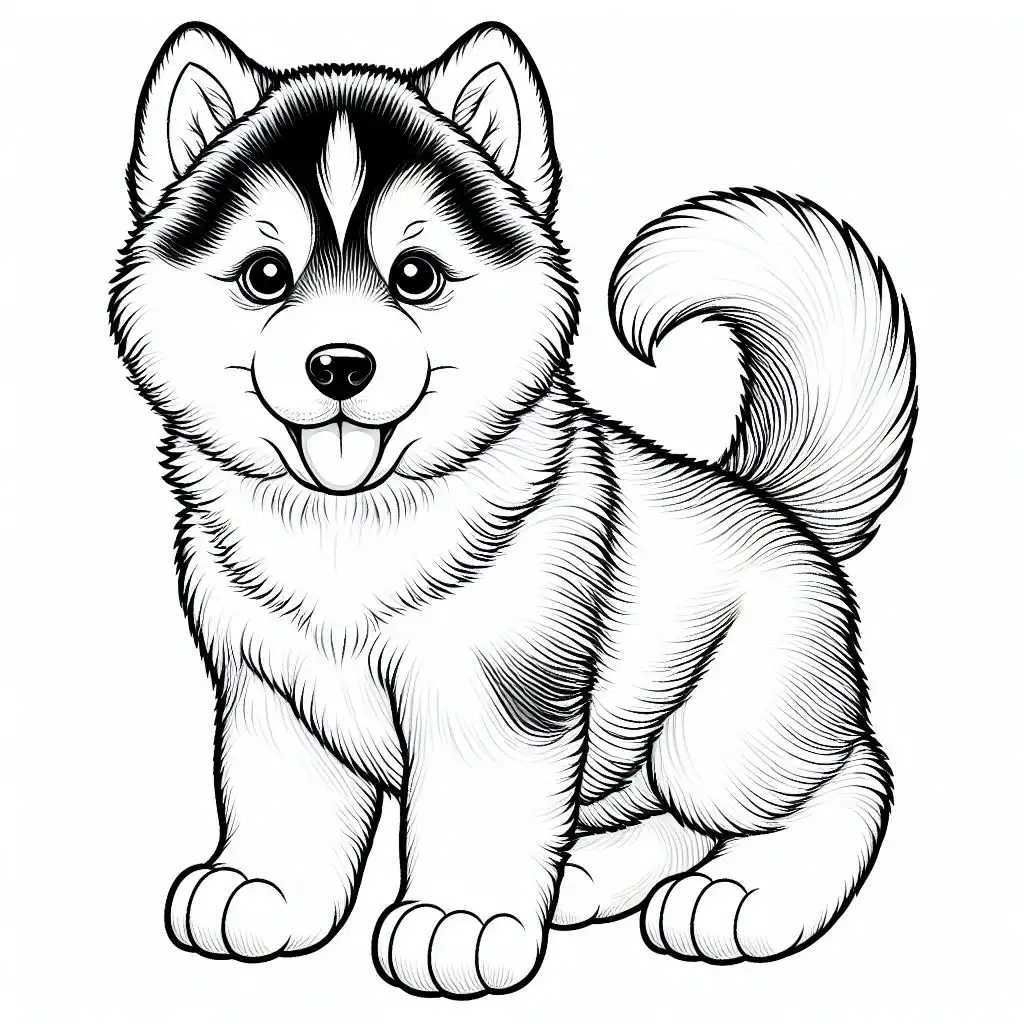 Printable Husky Coloring Pages Printable Husky Coloring Pages
