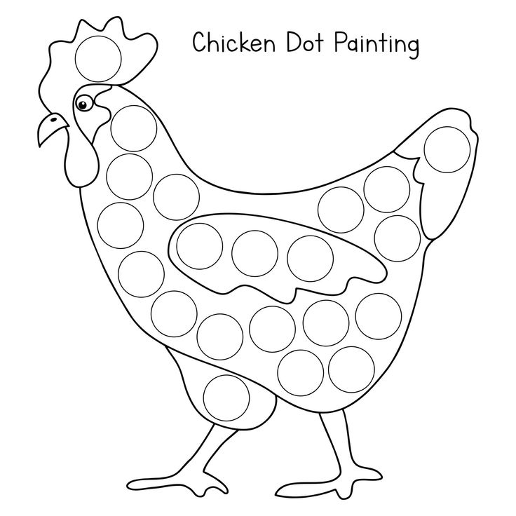 A Chicken With Polka Dot Paint On It S Face And The Words Chicken Dot