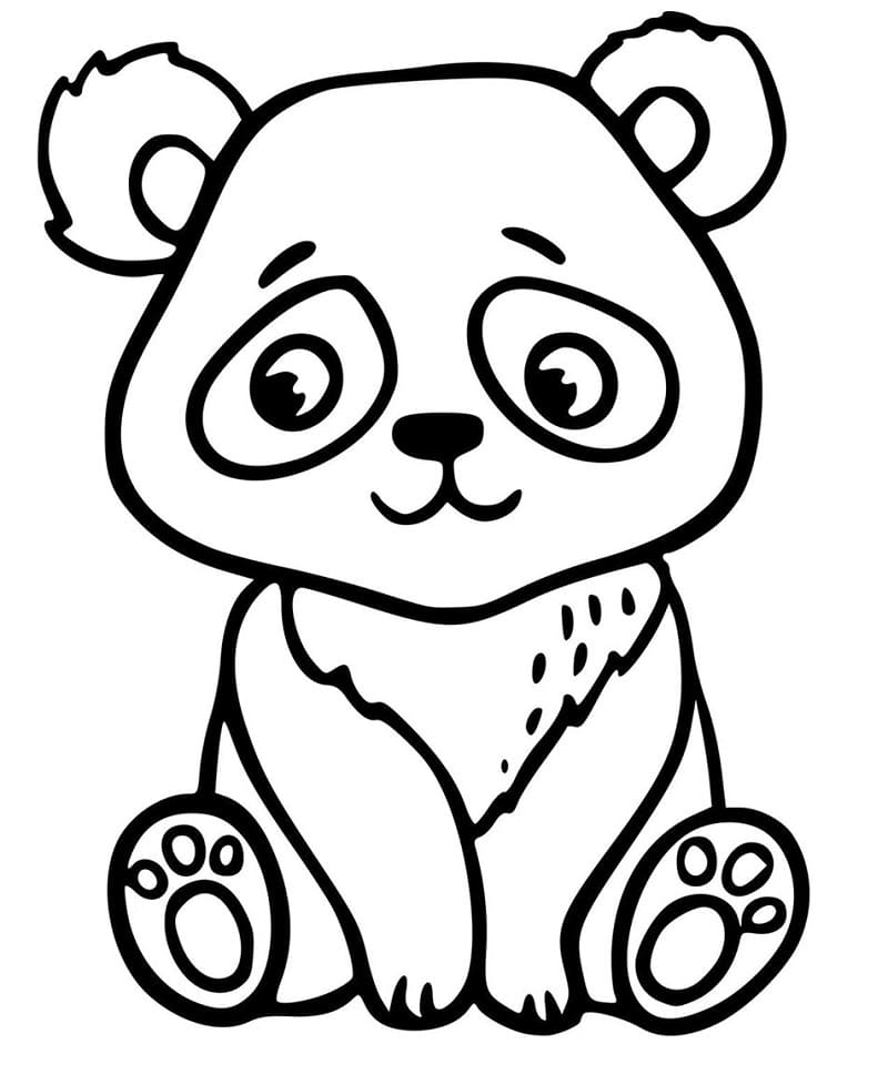 A Little Panda Coloring Page Free Printable Coloring Pages For Kids