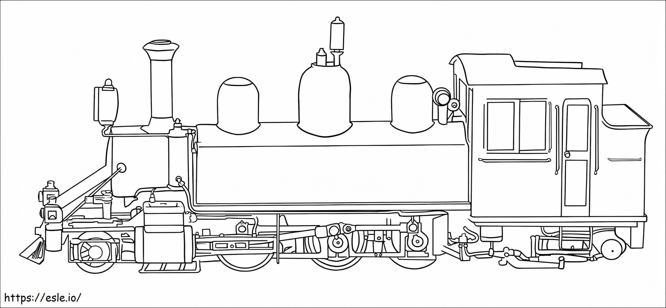 A Simple Locomotive Coloring Page A Simple Locomotive Coloring Page